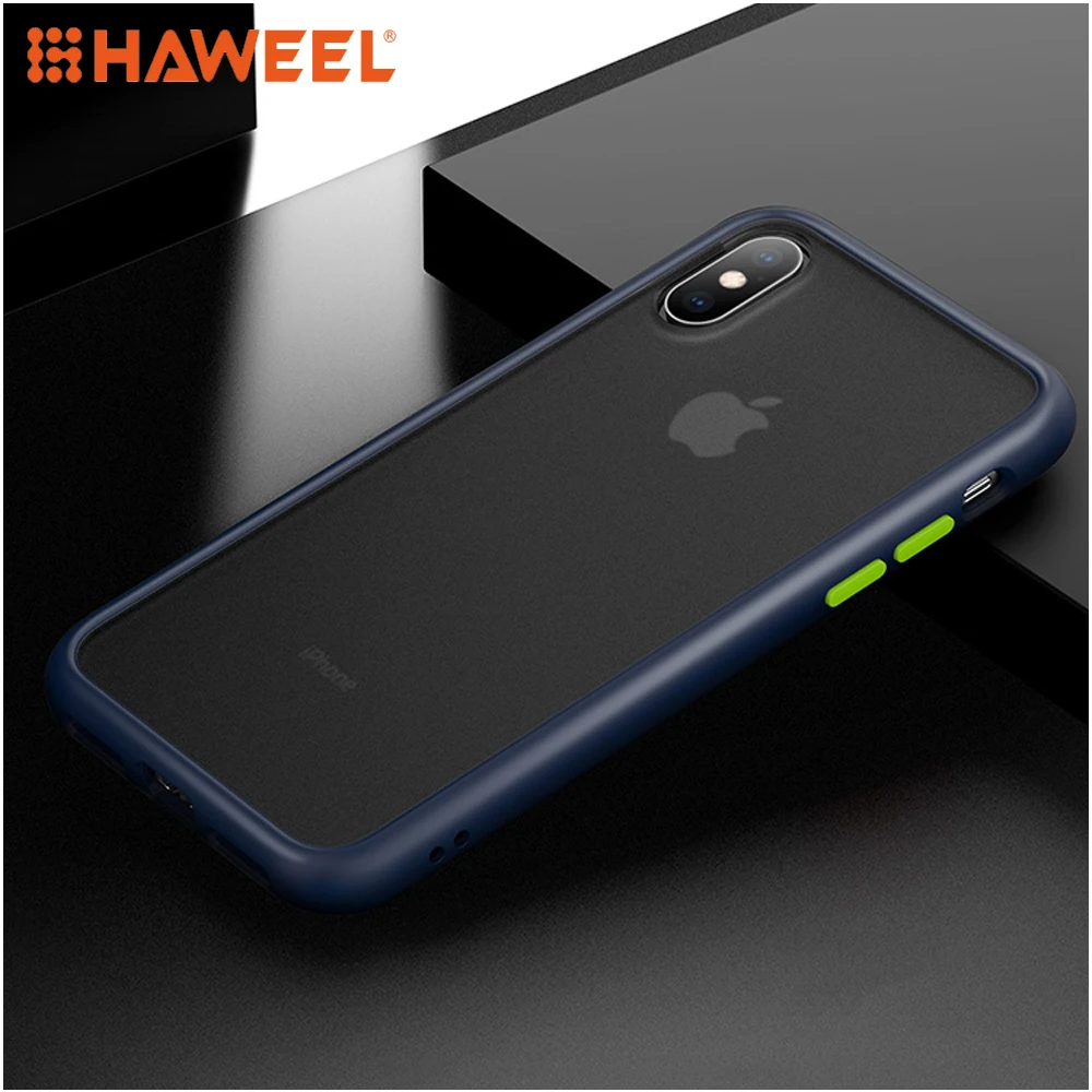 HAWEEL PC+ TPU военный амортизационный чехол для iPhone X XR XS Max прозрачный ультратонкий защитный чехол для 6 6s 7 8 Plus