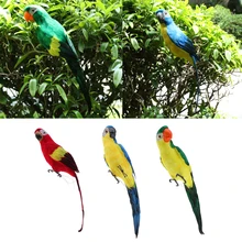 Artificial Feather Bird Large Parrot Ornament Bird Home Art Decor, Perfect prop for home, garden, yard, shop window