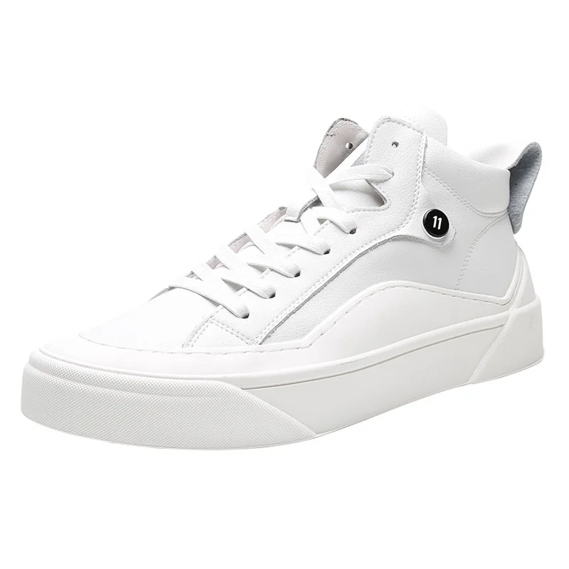 100% Genuine Leather Shoes Men Sneakers 2020 Spring Black White Shoes Cow Leather Men Casual Shoes Male Footwear KA2097