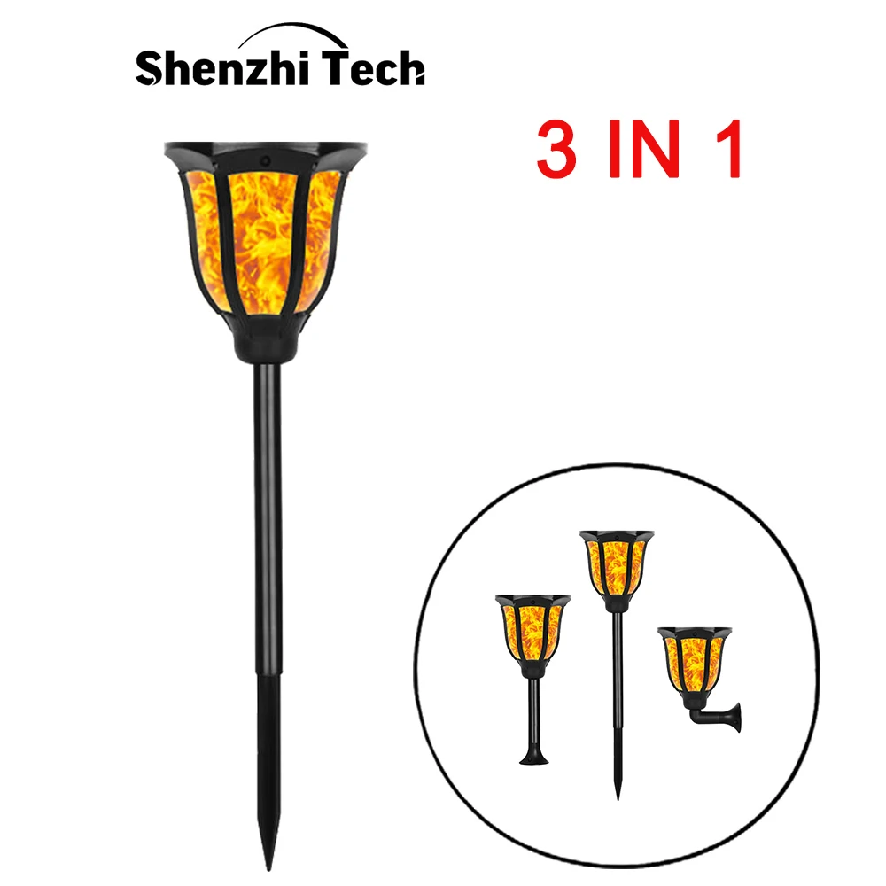 

10LEDs Solar Flame Light IP65 Waterproof Flickering Flame Solar Light Landscape Decoration Garden Lawn Lamp for Courtyard Balcon