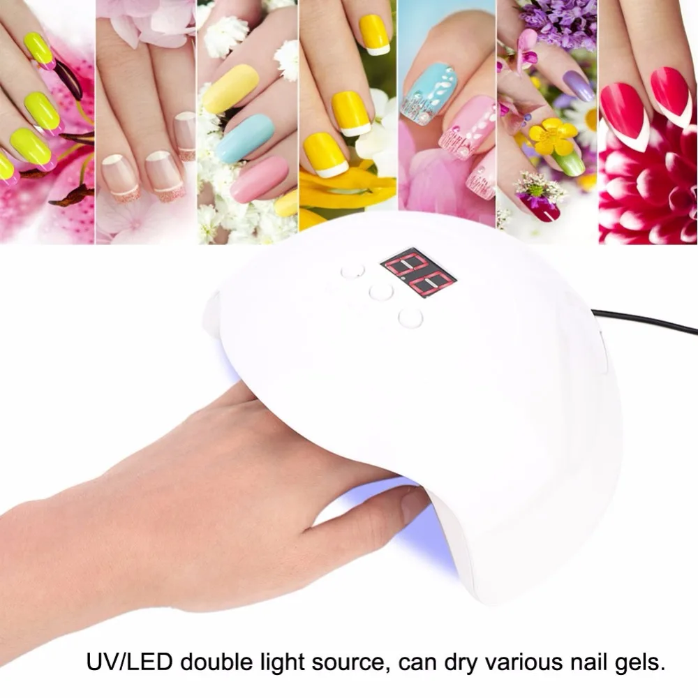 30W Intelligent UV LED Lamp Nail Gel Polish Dryer Dual Light Source Manicure Curing Machine durable