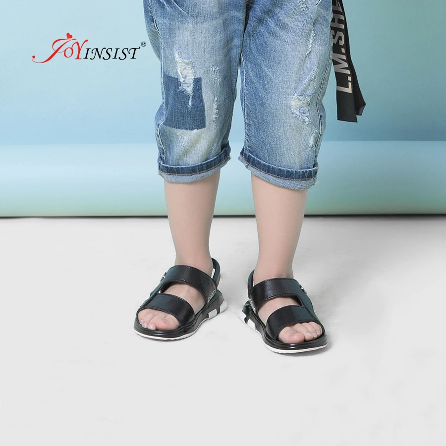 Летняя обувь для мальчиков кожаные детские сандалии пляжная обувь детские сандалии для мальчиков