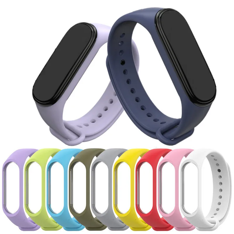 Браслет для Xiaomi Mi Band 4 3 5 спортивный ремешок часов силиконовый на запястье xiaomi mi band