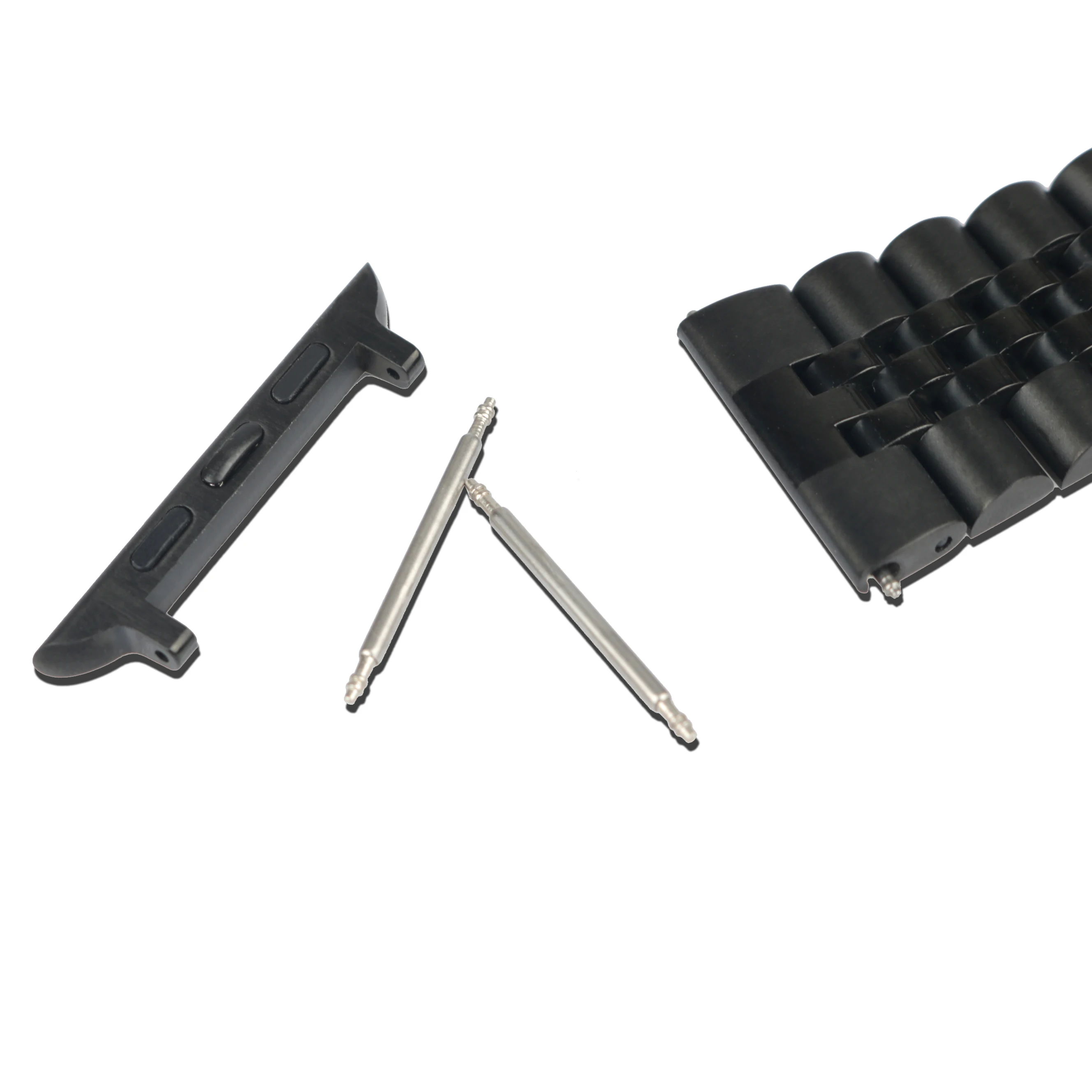 CARLYWET 38 40 42 44mm Solid Stainless Steel Replacement Wrist Bracelet Jubilee Watch Band With Adapter For Iwatch Apple Watch