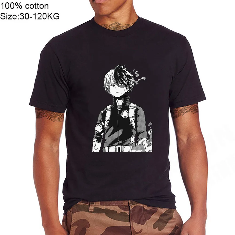 Todoroki Shoto My Hero футболки из очищенного хлопка классические подходящие