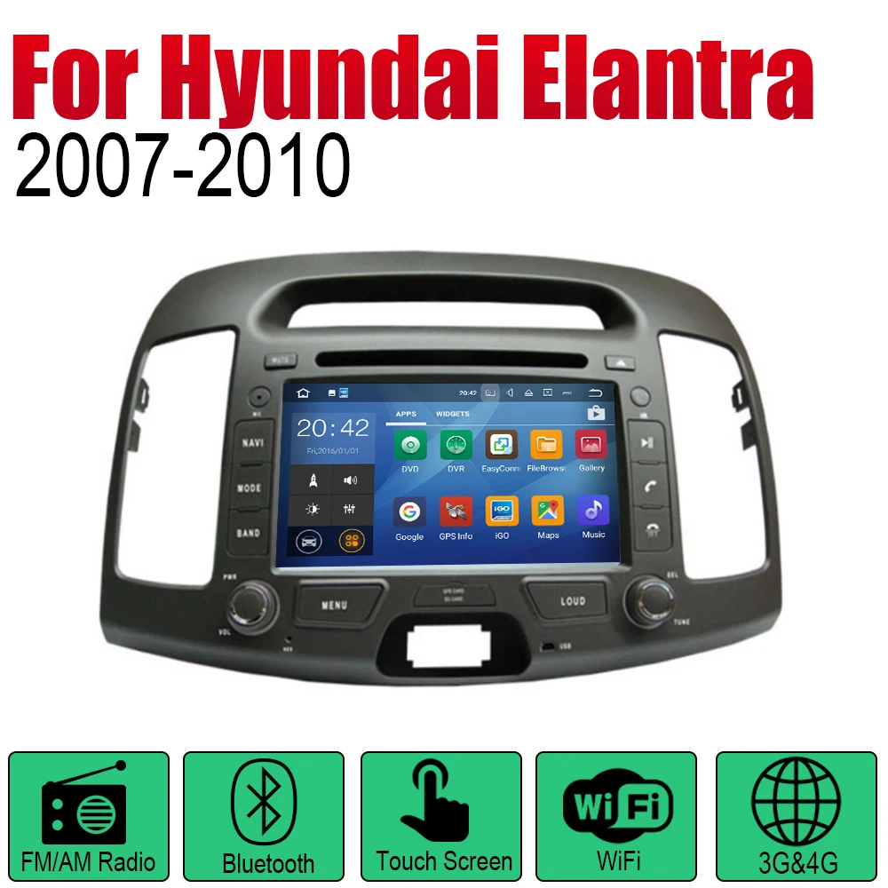 Автомобильный DVD GPS навигатор ZaiXi Android для Hyundai Elantra HD 2007 ~ 2010 проигрыватель