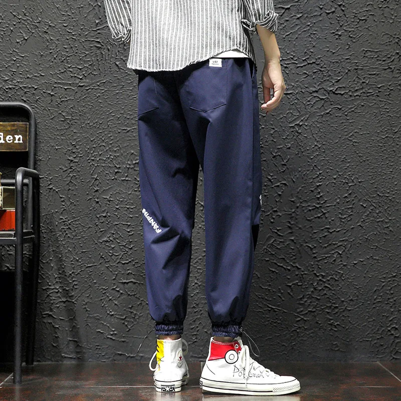 

2020 Spring New Style Japanese-style Black Wall Large Size Beam Leg Embroidered Capri Pants M-5x Hk20003