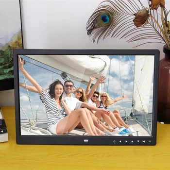 Touch key 15.4 Inch LED Backlight HD 1280*800 Full Function Digital Photo Frame Electronic Album digitale Picture Music Video 2