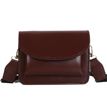 

2019 new Women wide shoulder strap Small Square Bag Ladies Fashion Handbag Retro Shoulder Bags Messenger bag Mobile Phone Packet