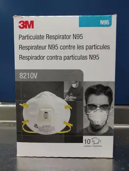 

3M 8210v N95 Safety Protective Mask 10PCS/Box Dust Masks Anti-particles Anti-pm2.5 Anti Virus Mask