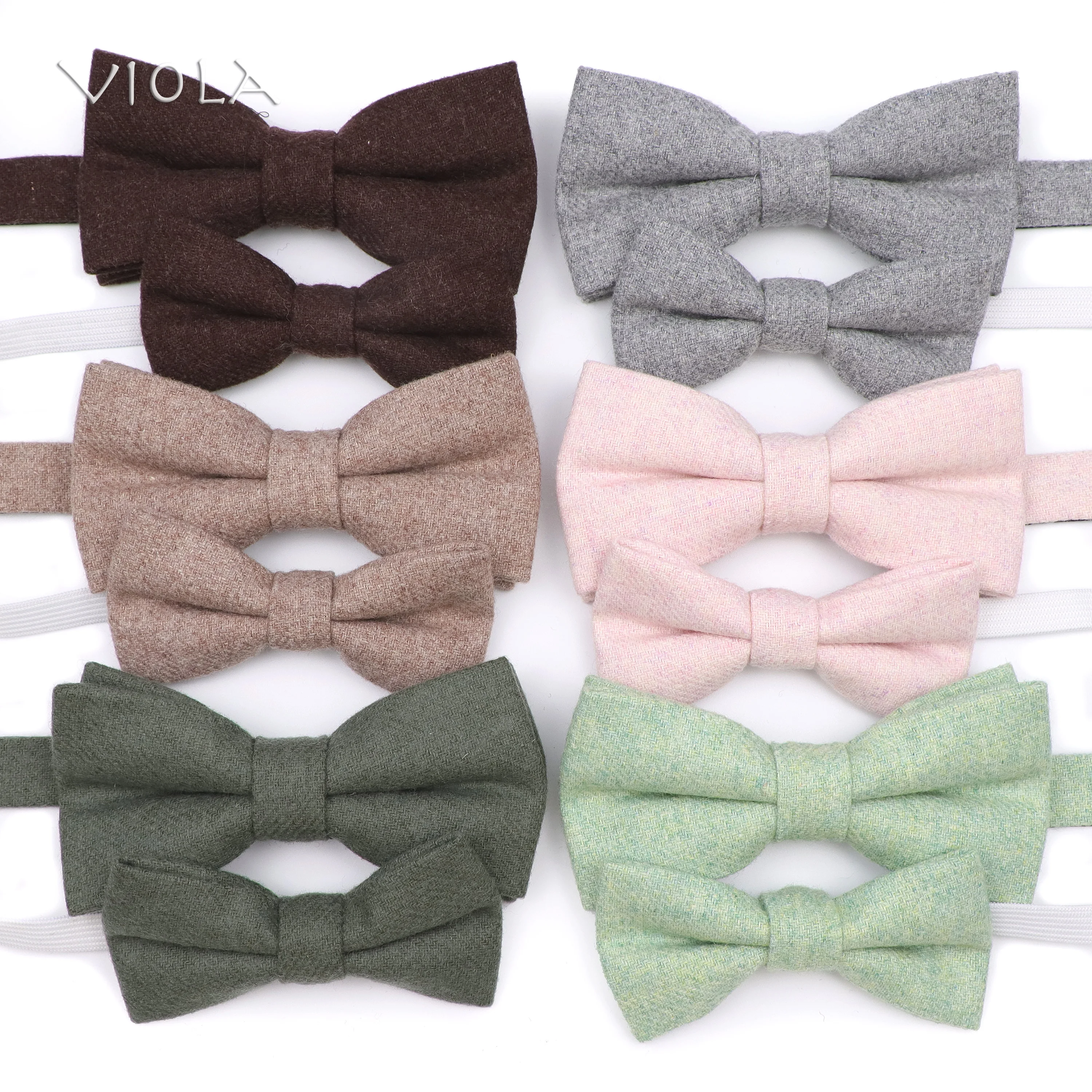 

Classic Parent-Child Wool Cashmere Bowtie Sets Kids Pet Men Family Butterfly Party Dinner Wedding Suit Bow Tie Gift Accessory