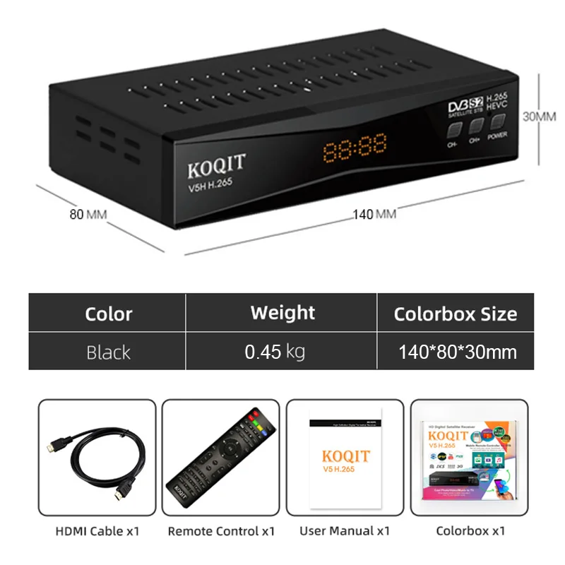 HEVC H.265 8bit DVB S2 DVB2IP компьютерной приставки к телевизору для спутникового ТВ