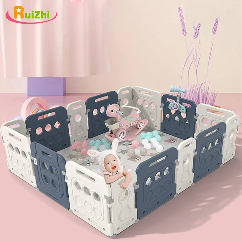 Ruizhi Eco Friendly Plastic Baby Playpen With Binoculars Music Machine