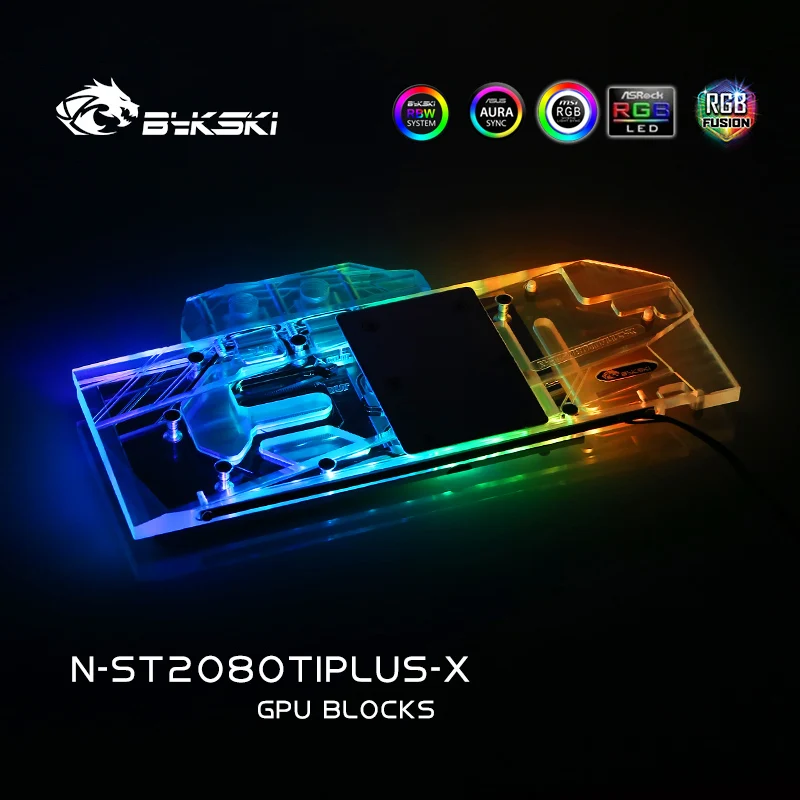 Bykski GPU Блок для ZOTAC RTX2080TI 8GD6 Plus OC VGA блок и кулер MB 12V/5V синхронизация N-ST2080TIPLUS-X |