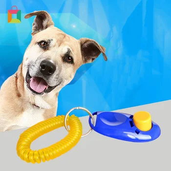 

Dog Training Pet Cat Dog Training Clicker Plastic New Dogs Click Trainer Aid Adjustable Wrist Strap Sound Key Chain Cozy