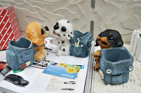 Мини-собака ковбой сумка ручка держатель happy dog Смола ремесло ручка держатель подарок на день рождения