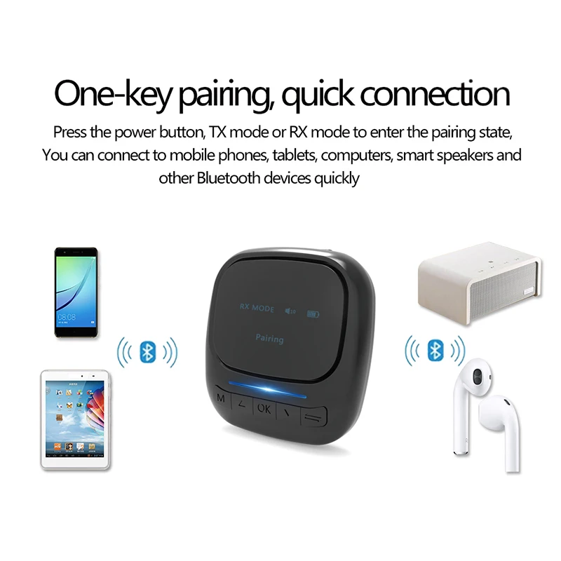 New Bluetooth 5 0 Audio Transmitter Receiver OLED Display Aptx LL 3 5mm AUX Jack RCA Wireless Adapter For TV Car PC Headphone