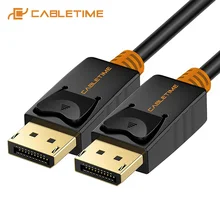 CABLETIME 2019 DisplayPort Cable 1M Male to DP 1.2 Cable DP Vedio Audio 4k 60hz Display port Cable 2M for HDTV Projector PC C071