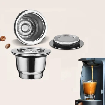 

1set Anti friction Reusable Capsule Multi Purpose 304 Stainless Steel Cafe Cups Cups Filter Coffee Powder Pod Coffee Filter