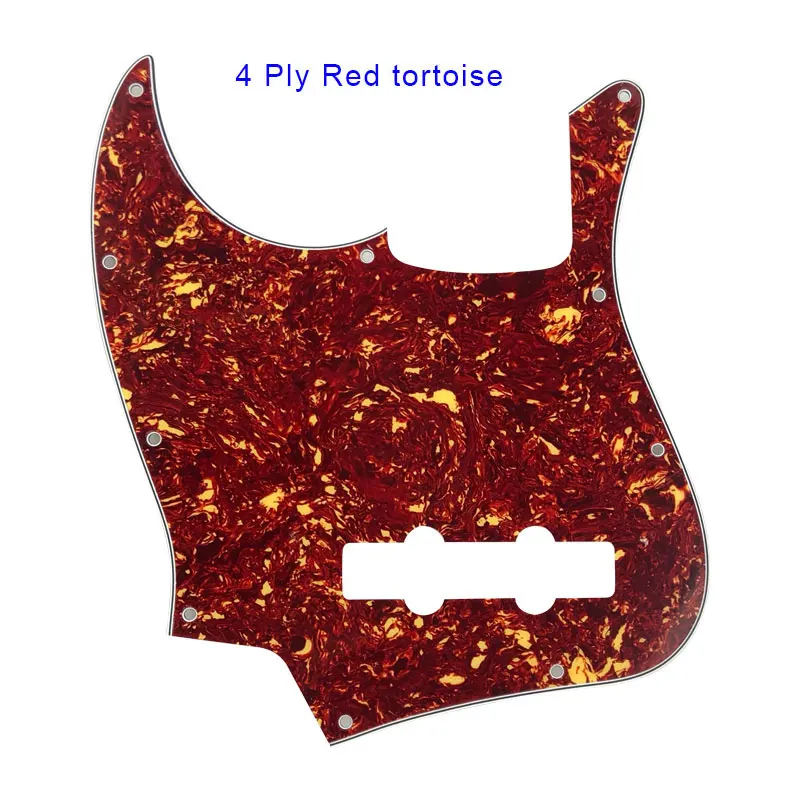 Pleroo заказное качество Pickguard-для левшей США 10 отверстий 4 струны Стандартный джазовый бас-гитара скретч пластина