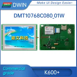 Dwin módulos lcd 8 argolas 1024*768 display tft hmi tela de toque inteligente dmt10768c080_01w