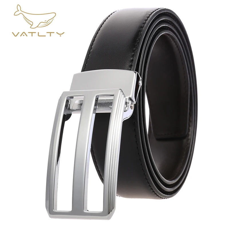 

VATLTY official authentic fashion Leather mens belt smooth no interlayer casual business belt real cowhide belt for men