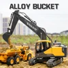 DOUBLE E E568 Truck 1:16 RC Truck Alloy 3 in 1 Engineering Car 2.4G Remote Control Car RC Excavator Toys for Boys Kids Xmas Gift 2