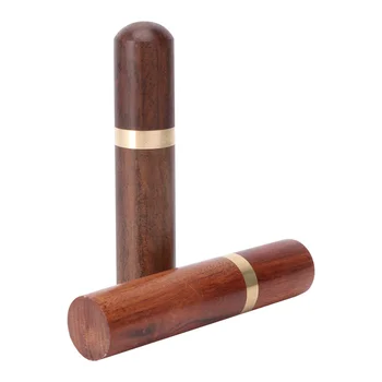

2 Pcs Storage Box Screw-rotation Durable Wooden Small Storage Case Storage Bottle Container for Needle Small Items