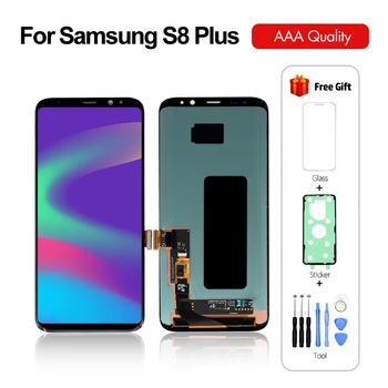 

for Samsung for Galay S8 LCD Display with Touch Screen Assembly G930F for Samsung S8 Plus S9 S9 Plus LCD Digitizer with Gifts