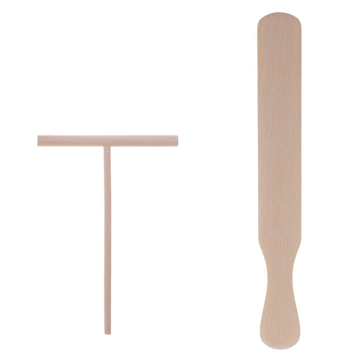

2pcs Pancake Cooking Pie Tool Chinese Wooden Crepe Maker Spreader And Spatula Tortilla Rake Batter Spreading Stick