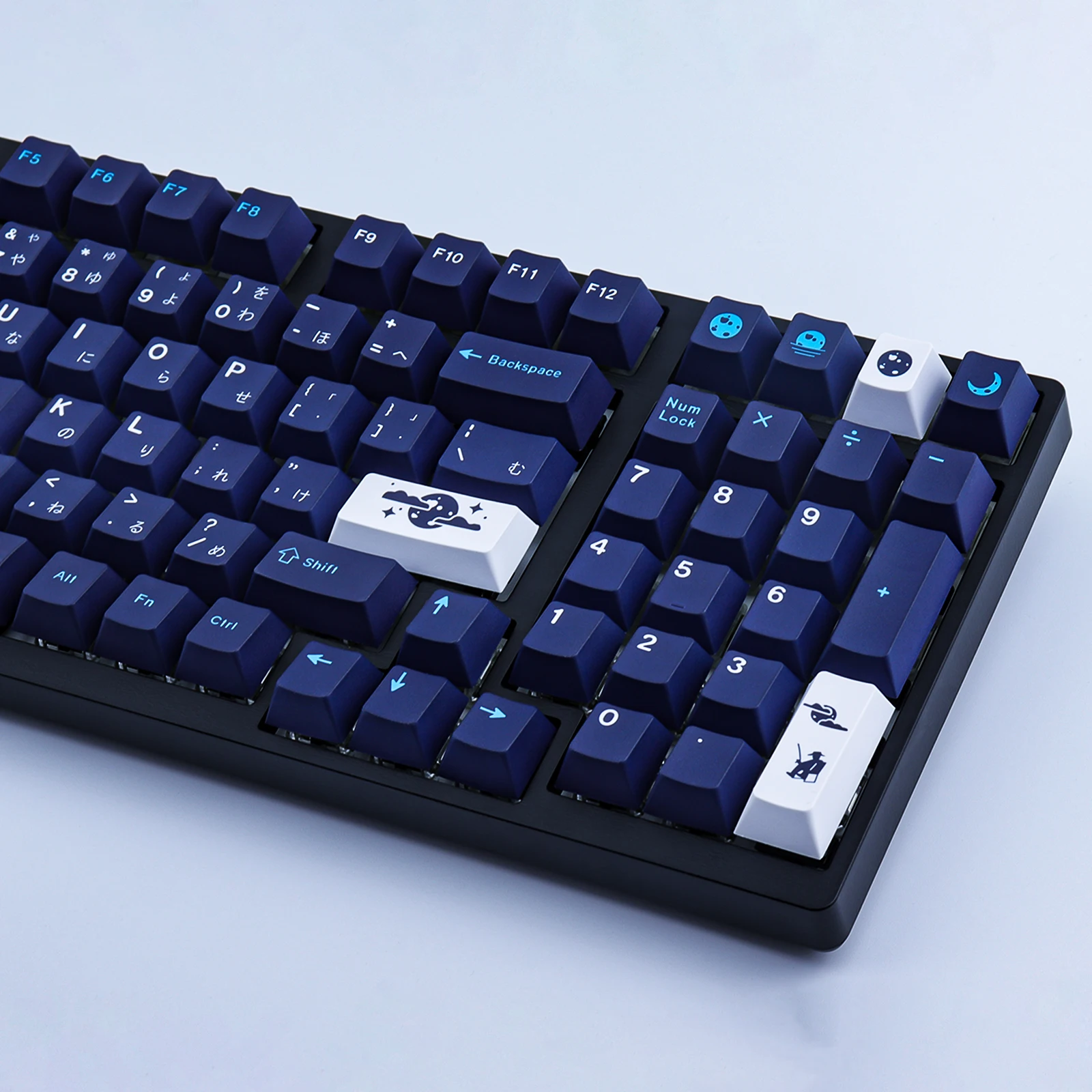 Dcs Azul Lua Pbt Keycap 129 Chaves Cherry Profile Dye-sub Personalizado Gmk Azul Inferno Keycaps para Teclado Mecânico - Imagem 5