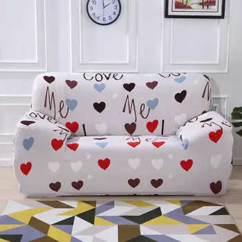 

Modern Heart Sofa Covers Spandex Elastic Floral Couch Slipcover Luxury Sofa Cover