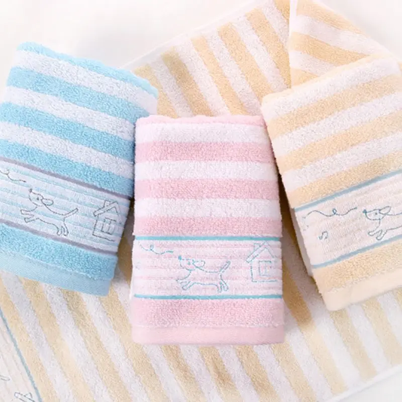 Хлопок вышивка парные полотенца для мытья лица ежедневные полотенца толщина Открытый Путешествия ванна супер мягкий TowelNew Qgnv