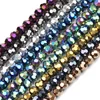 JHNBY ball Faceted shape Austrian crystal beads plated color Round Loose bead 100pcs 4mm Jewelry bracelet accessories making DIY ► Photo 1/5