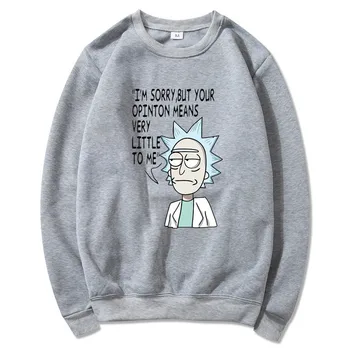 

Autumn winter Character fashion Anime Men Sweatshirt Rick Morty hoodies Peace Among Worlds Folk hoodie men women Casual clothing