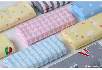

ZAKKA Baby Twill Cartoon Cotton Cloth Print Bear Floral Cotton Cloth Patchwork Jelly Roll Strip DIY Quilts Home Textile Design