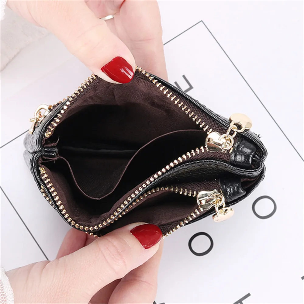 Leather Coin Purse, Change Pouch Pocket Organizer