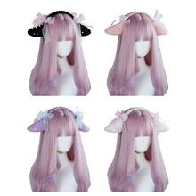 

Sweet Animal Ears Hair Hoop Plush Lamb Ear Headbands Bowknot Furry Ears Hairband Anime Lolita Cosplay Headpiece