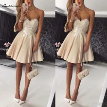 Сексуальное атласное платье без бретелек для выпускного вечера, элегантное выпускное платье с аппликацией шампанского для девочек, вечерние платья, vestido de formatura