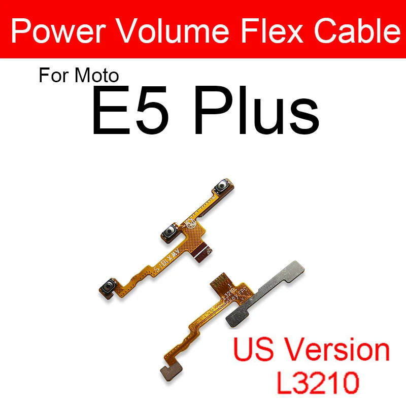 Power Button Volume Switch Control Flex Cable For Motorola Moto G4 G5 G5s G6 E4 E5 E6 Play Plus Side Key Flex Ribbon Parts