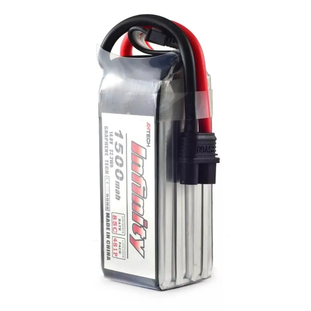 AHTECH Infinity 4S 14,8 V/3,8 V 1500/1300 m/450 mAh 85C Graphene LiPo батарея XT60 поддержка 15C повышающее зарядное устройство для радиоуправляемого гоночного дрона