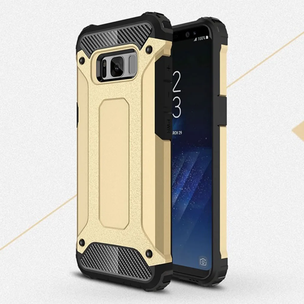 Противоударный чехол для samsung Galaxy S8 S7 S6 S9 S10 Plus Note 10 Pro/Note 4/Note 5, 8, 9, J3 J4 J5 J6 плюс J7 J8 бампер чехол для телефона - Цвет: gold