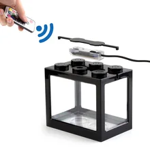 Réservoir de poisson pour l'éclosion, Killifish oeufs Brine crevettes lampe USB croissance magique sol eau Live réservoir de Caviar voir la terre, jouets pour animaux de compagnie cadeau