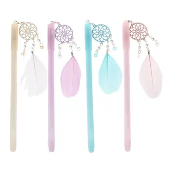 

Cute Dreamcatcher Gel Pen Creative Feather Kawaii Pendant Neutral Pens For Kids Gift School Office Supplies Stationery 77HA