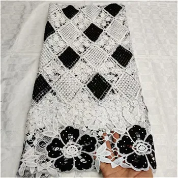

Guipure Lace Cord Lace Fabric High Quality Nigerian Lace Fabric 2019 African French Water Soluble Cord Lace For Wedding 5yards
