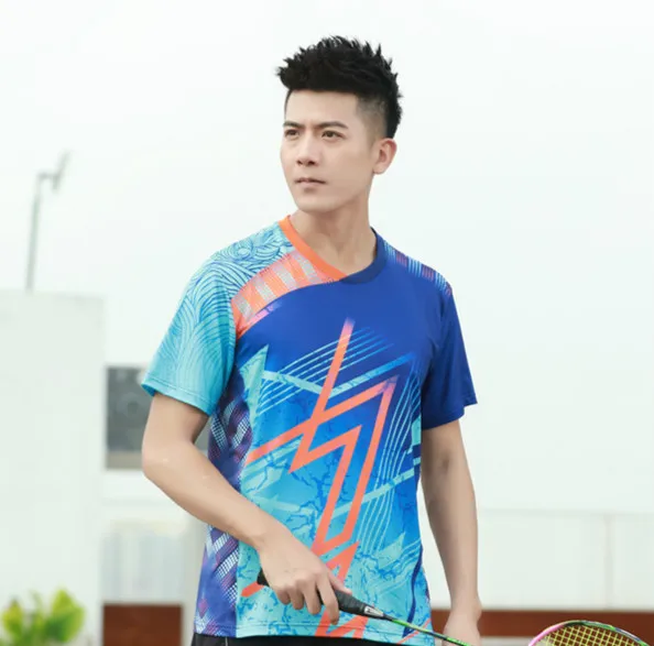 Футболка для тенниса и бадминтона Мужская женская быстросохнущая спортивная