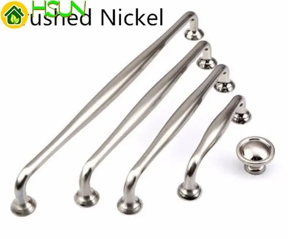 serein polished nickel white glass потолочный накладной светильник m 3.75'' 5'' 6.3'' 7.55'' Polished Chrome Drawer Pulls Large Kitchen Cabinet Pulls Knob Door Handles Brushed Nickel Dresser Knobs