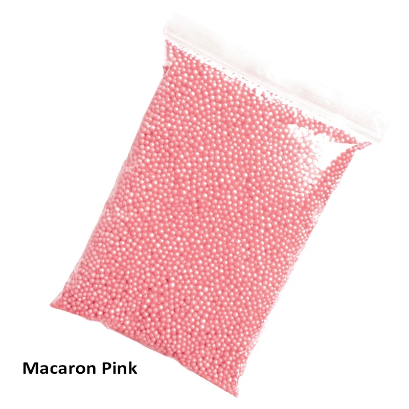 Macaron Pink 15 г/упак. пенопластовые шарики из полистирола, бусины, бутылка для наполнителя, маленькие крошечные частицы снега, грязи, DIY, клейкие аксессуары, украшения - Цвет: Macaron Pink