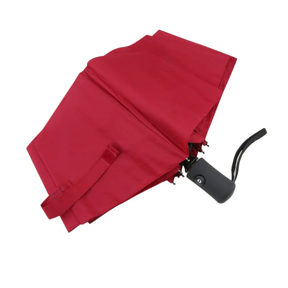 

94x66cm Durable Fashionable Advanced Fully-Automatic UV-proof Three Folding Business Solid Sunshade Rain Umbrelladiscount