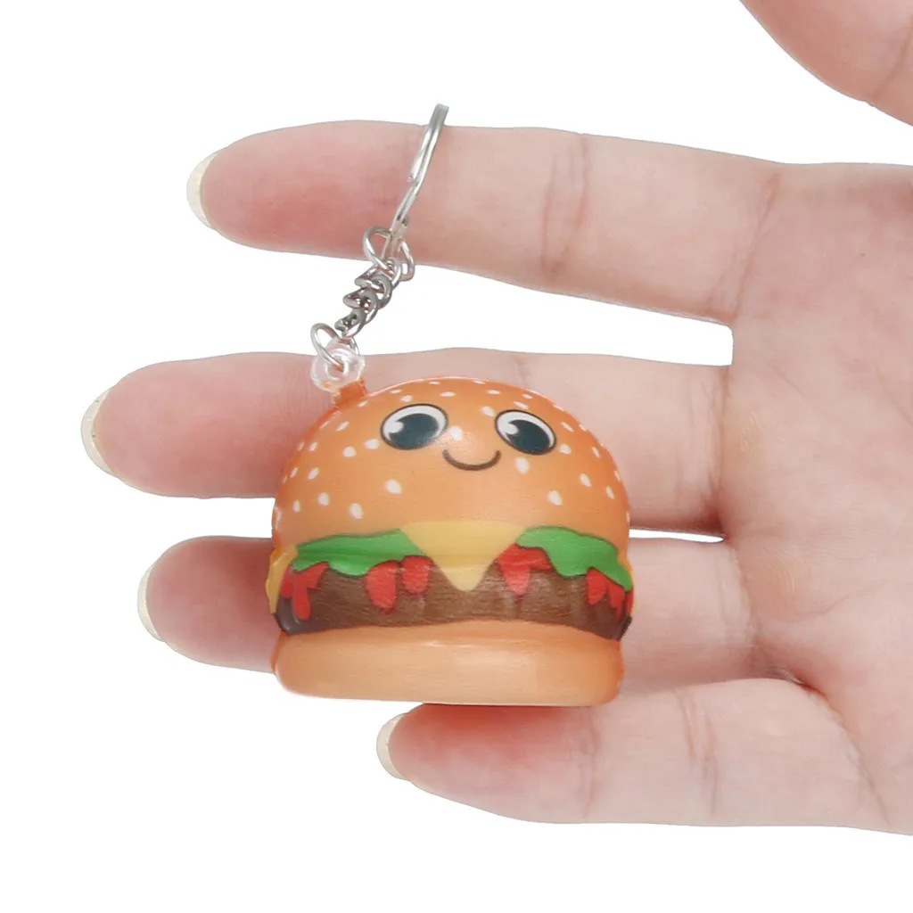 Cartoon Hamburger Scented Slow Rising Exquisite Kid Gift Backpack Accessories Decorations Exquisite Fun Gadgets #A